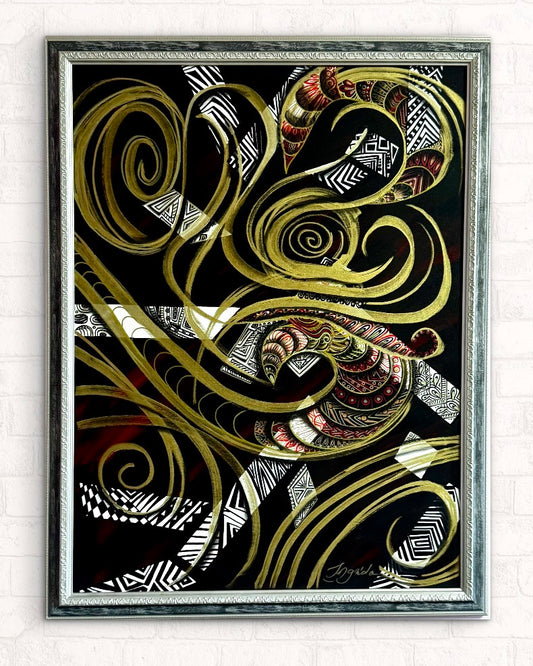Original Acrylic Painting – Enchanted by the Wind, Canvas 80x60