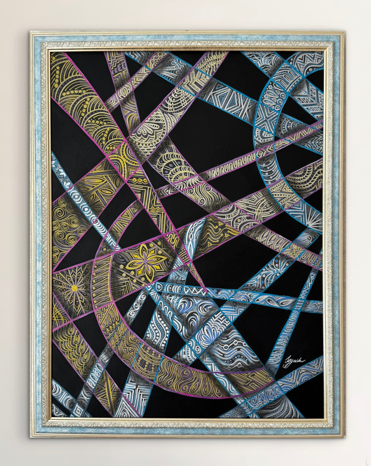 Original Acrylic Painting – Royal Line, Canvas 80x60