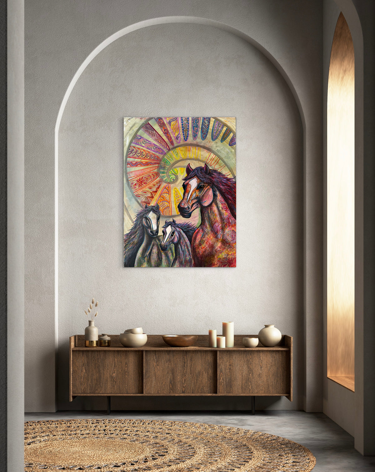 Original Acrylic Painting – Three Uprising, Canvas 80x60