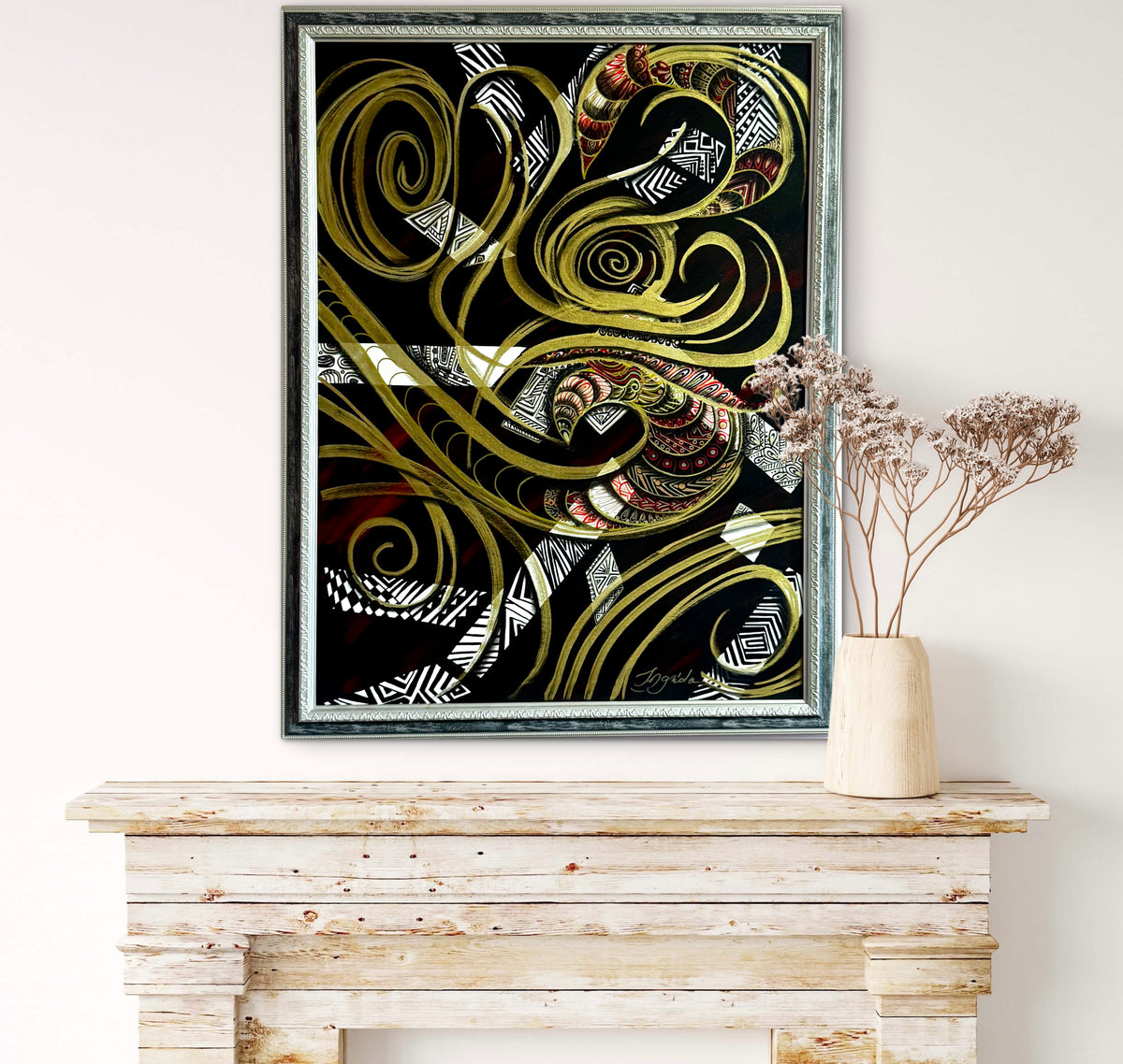 Original Acrylic Painting – Enchanted by the Wind, Canvas 80x60