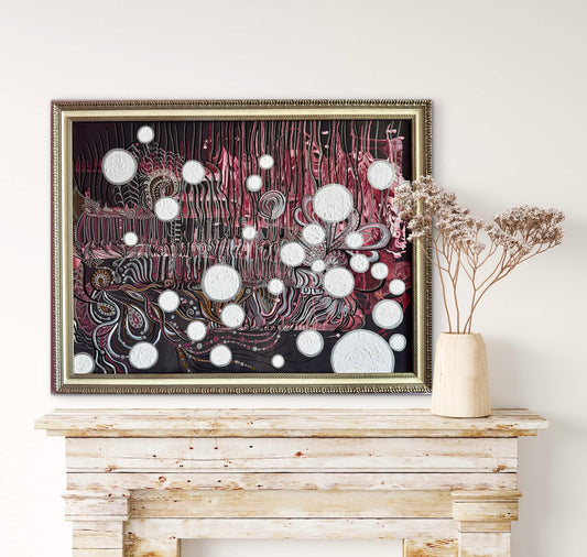 Original Acrylic Painting – Losing Marbles, Canvas 80x60