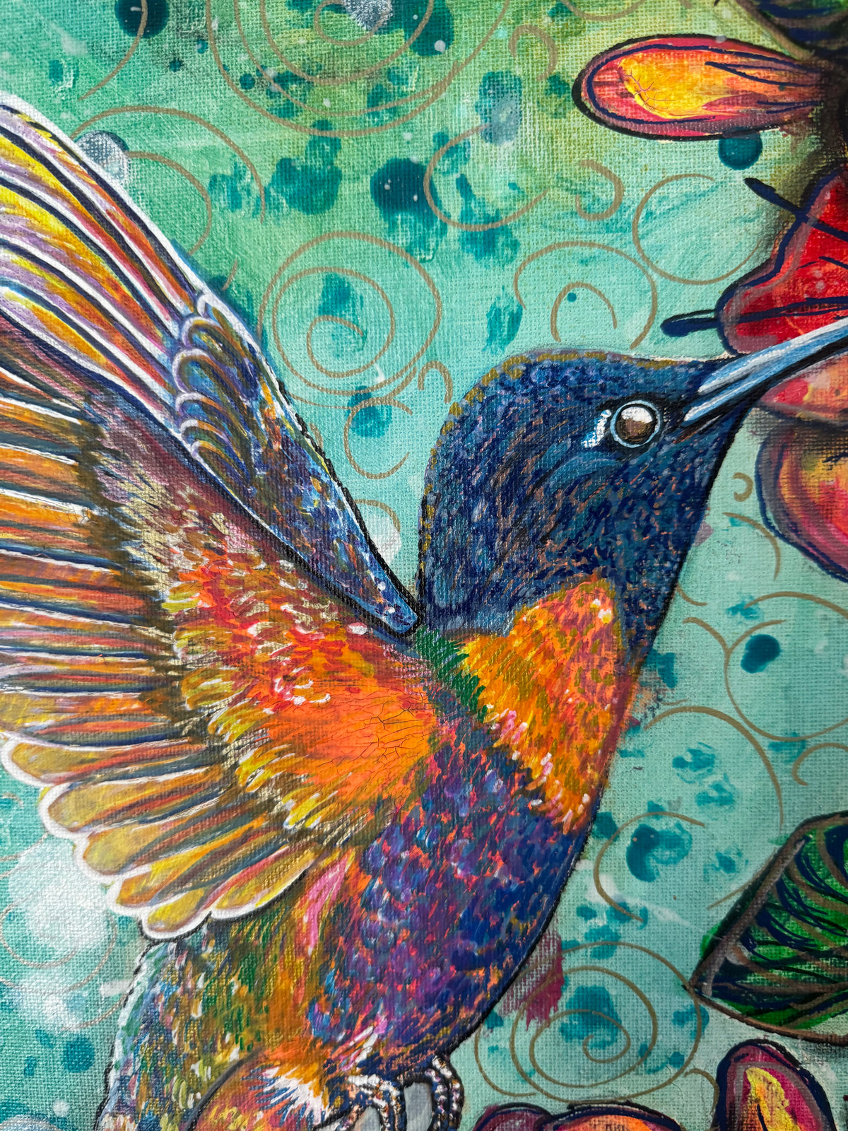 Original Acrylic Painting – Nectar. Canvas, 50x70