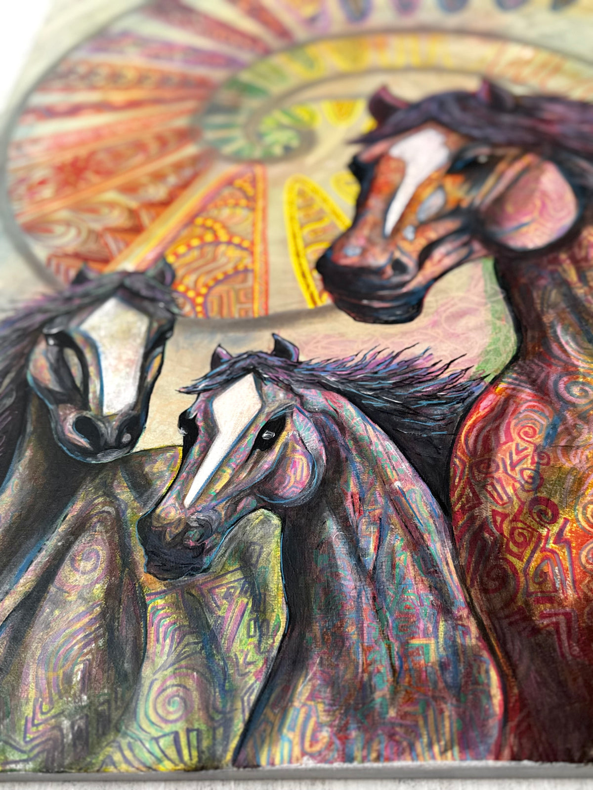 Original Acrylic Painting – Three Uprising, Canvas 80x60