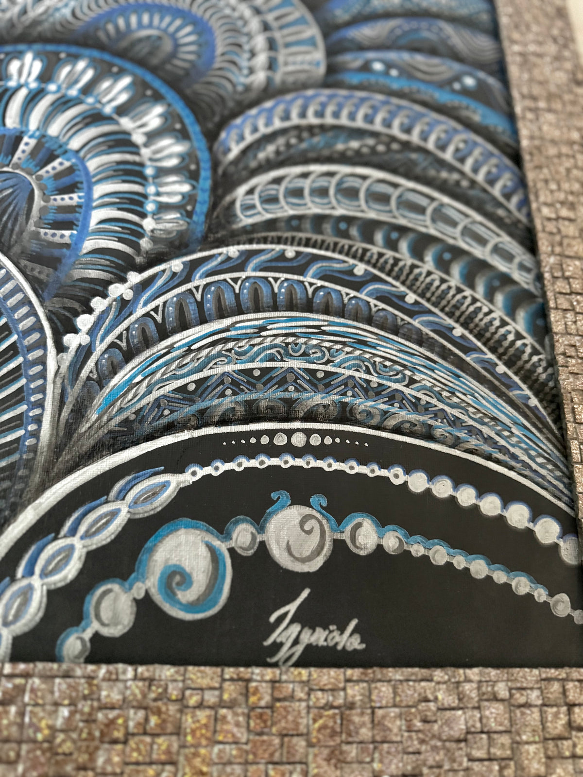 Original Acrylic Painting – Whispers of the Silver Sea, Canvas 80x60