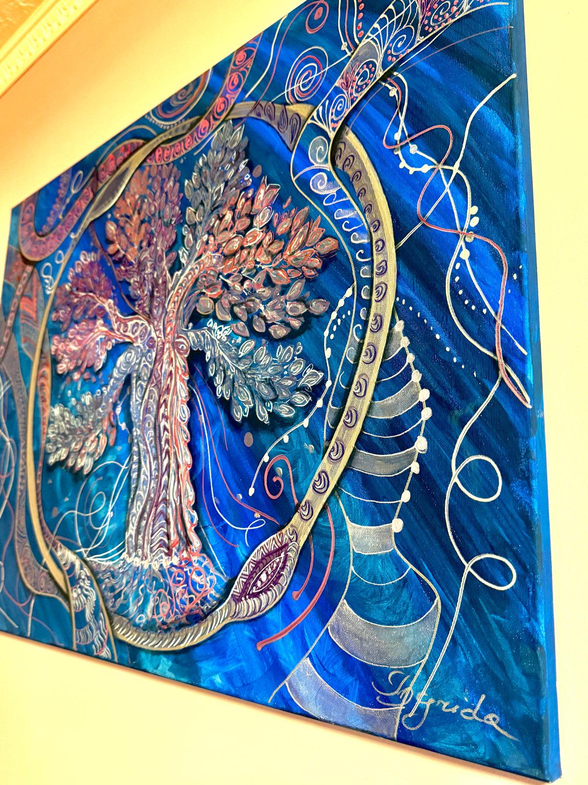 Original Acrylic Painting – The Branches of Light, Canvas 80x60