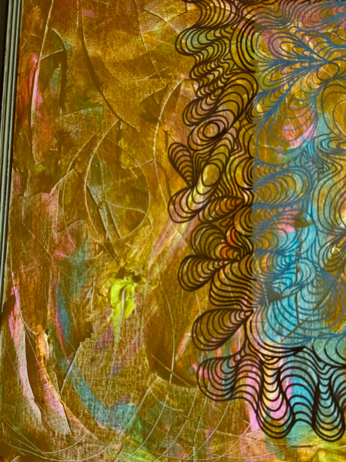 Original Acrylic Painting – When the Door Closes, the Window Opens, Abstract Canvas 80x60