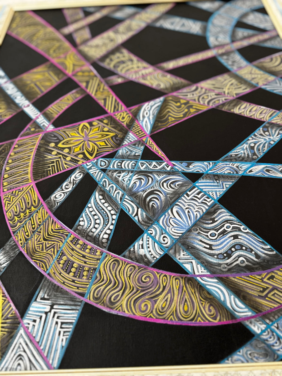 Original Acrylic Painting – Royal Line, Canvas 80x60