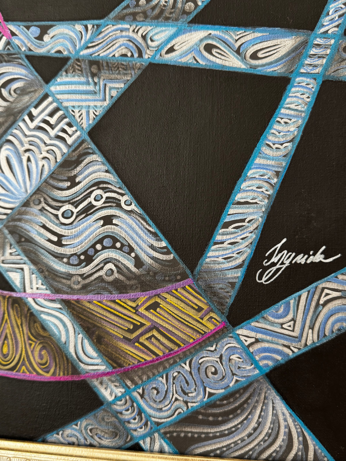 Original Acrylic Painting – Royal Line, Canvas 80x60