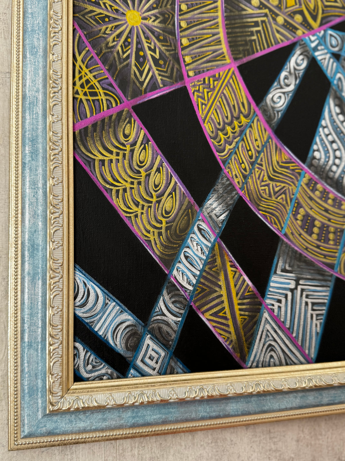 Original Acrylic Painting – Royal Line, Canvas 80x60