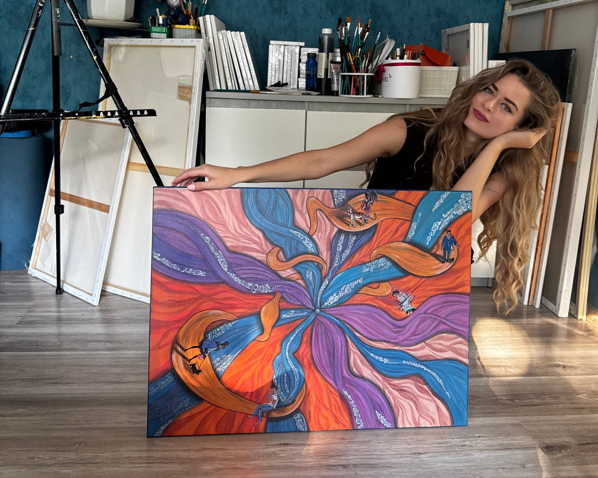 Original Acrylic Painting – Lifeline, Canvas 80x60