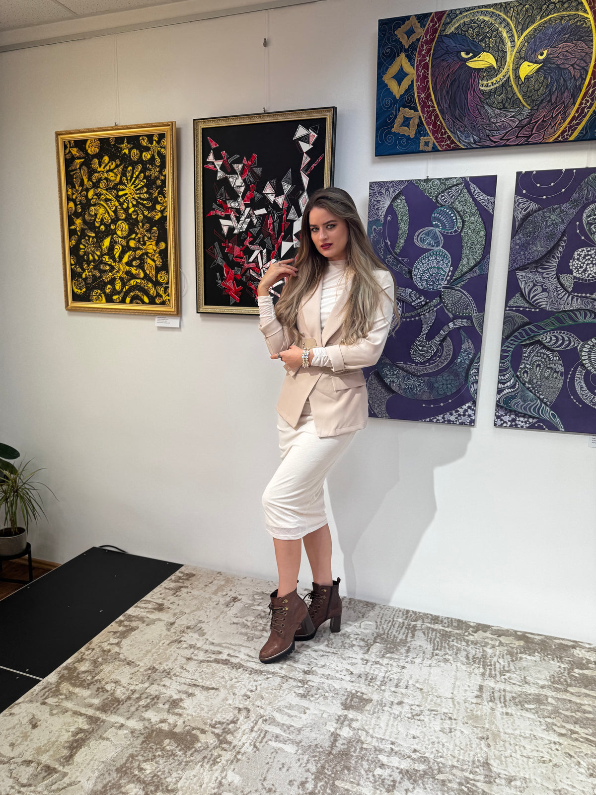 Original Acrylic Painting – A Dance with Time, Diptych 100x50 cm x2