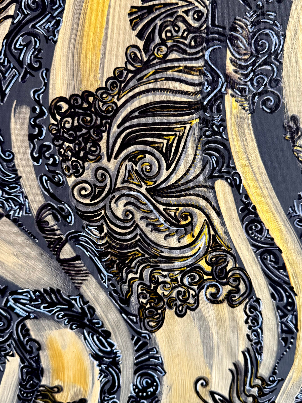 Original Acrylic Painting – Radiant Waves, Canvas 80x60